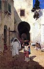 Willard Leroy Metcalf Famous Paintings - Street Scene, Tangiers